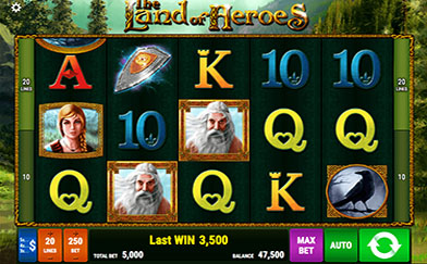 Online Video Slots The Land of Heroes